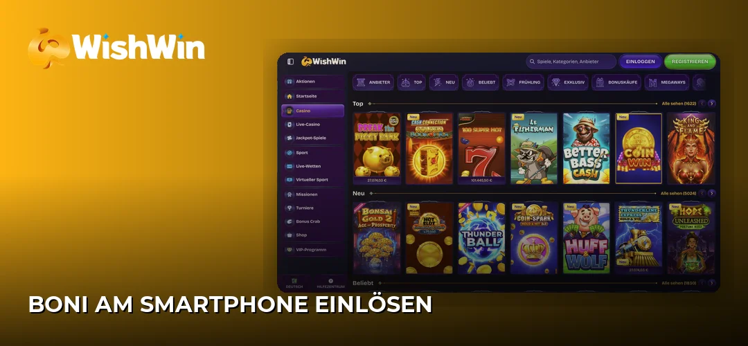 WishWin promotional banner